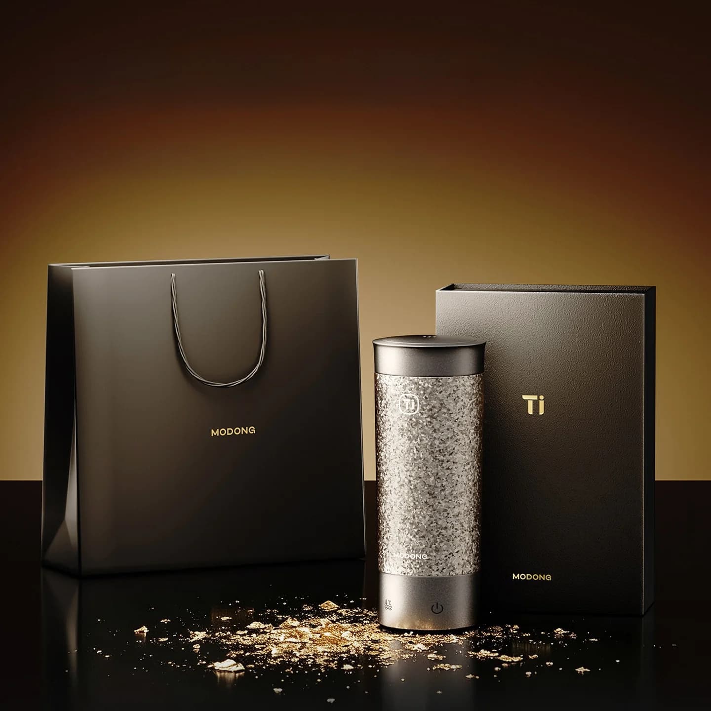 ספל נסיעות חשמלי מטיטניום 350ml עם בקרת טמפרטורה