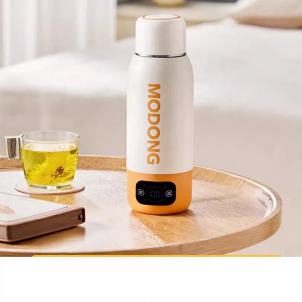 כוס קומקום חשמלי נייד לנסיעות 600ml, דופן פנימית 316 Stainless Steel