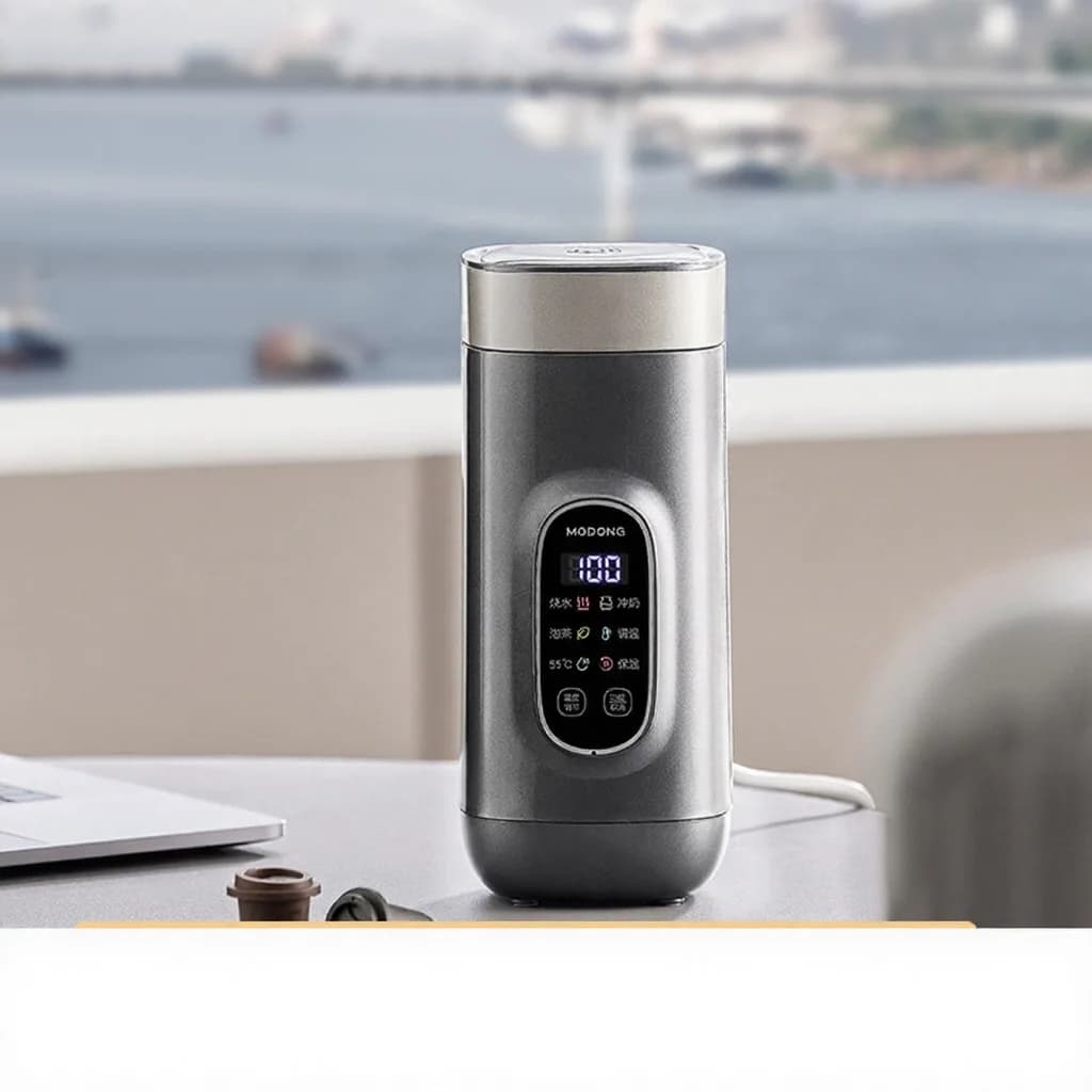 כוס חימום חשמלית לטיולים מטיטניום, 650ml, 220V