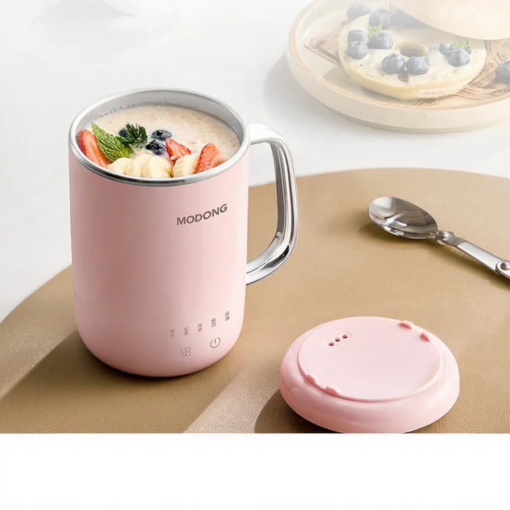 כוס תבשיל חשמלית ניידת 450ml 220V עם מסנן וכף
