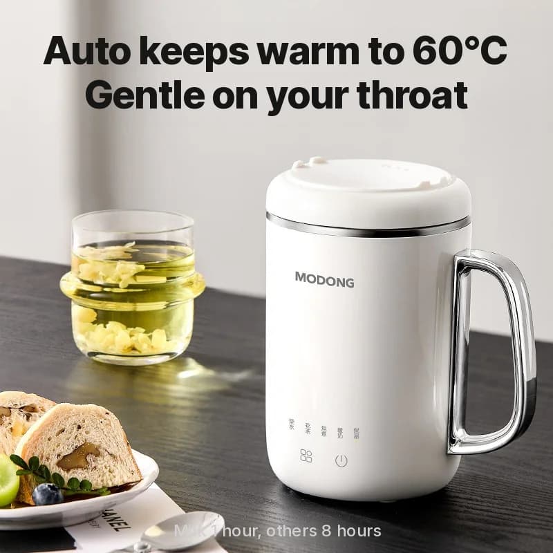 כוס תבשיל חשמלית ניידת 450ml 220V עם מסנן וכף