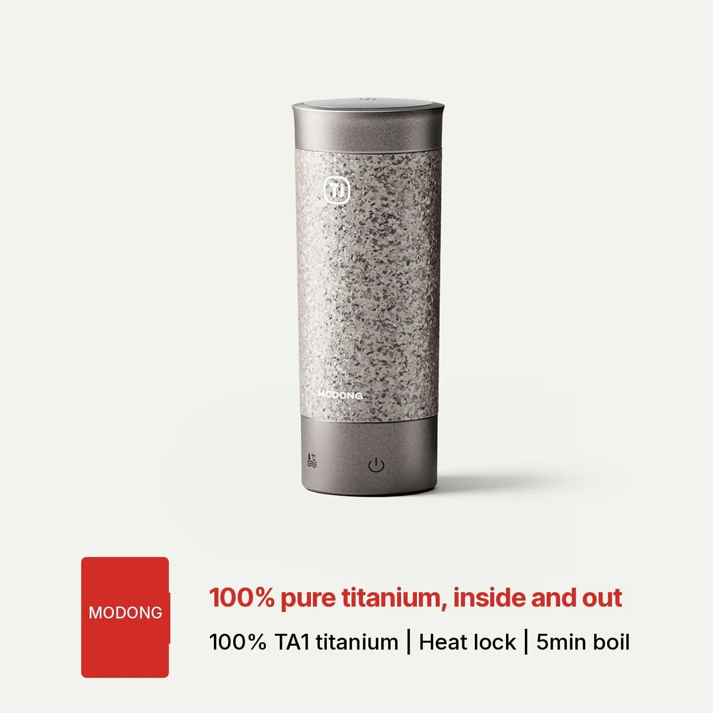 ספל נסיעות חשמלי מטיטניום 350ml עם בקרת טמפרטורה