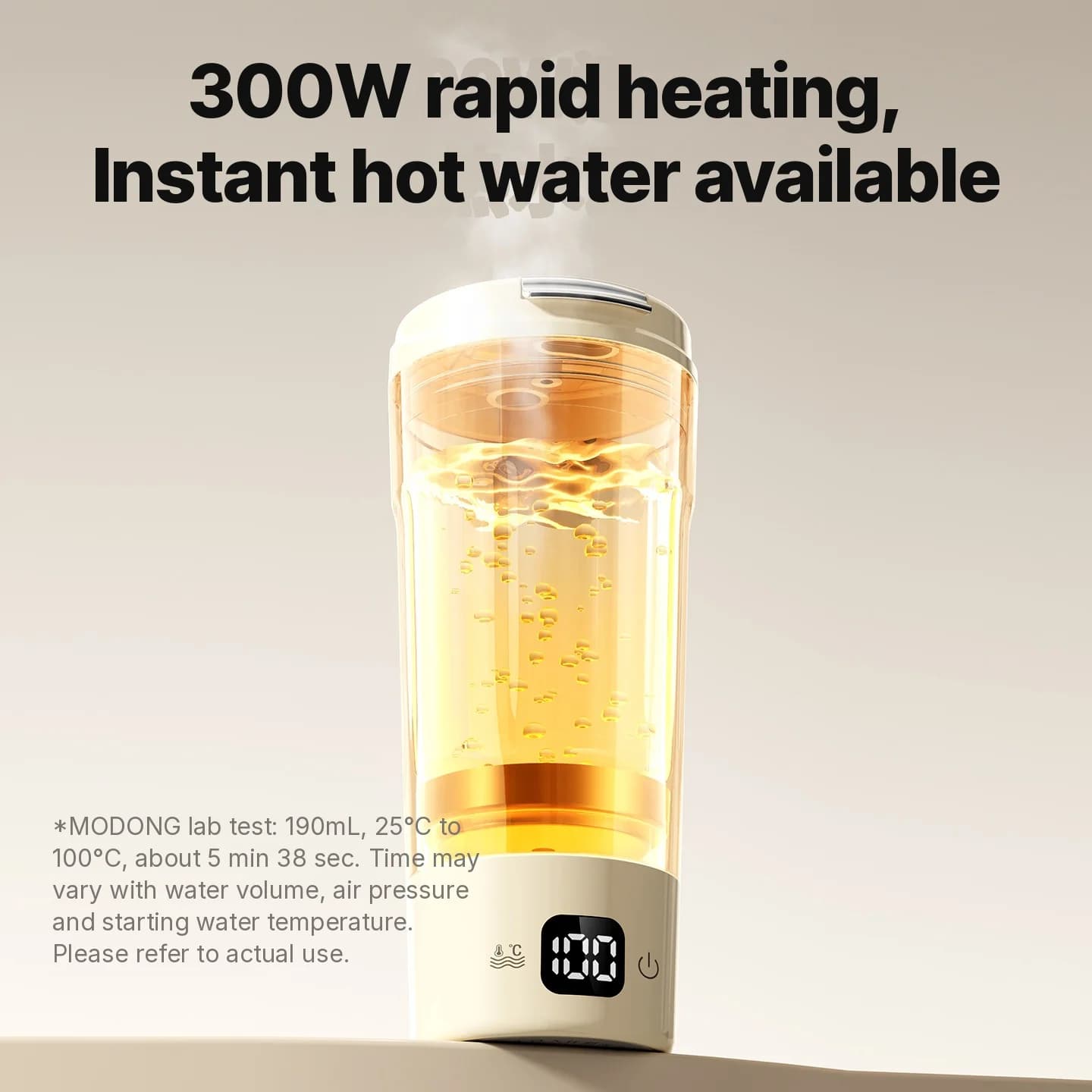 ספל חימום חשמלי נייד, 400mL, 7 הגדרות טמפרטורה