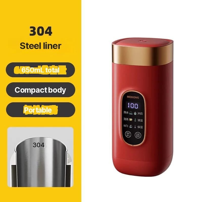 כוס חימום חשמלית ניידת 650ml רירית 304 220V