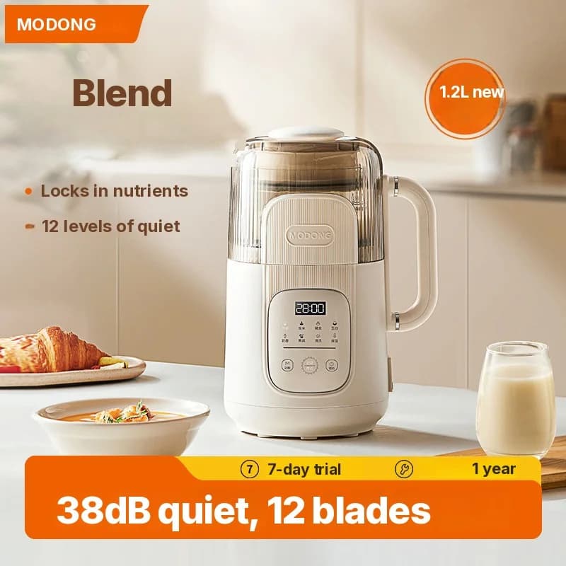 בלנדר חימום 1.2L עם שליטת מגע, גוף זכוכית