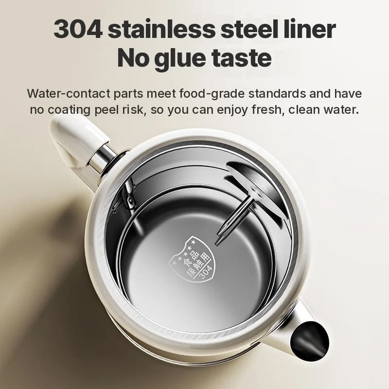 קומקום חשמלי 304 Stainless Steel 1.8L שמירת חום 1500W