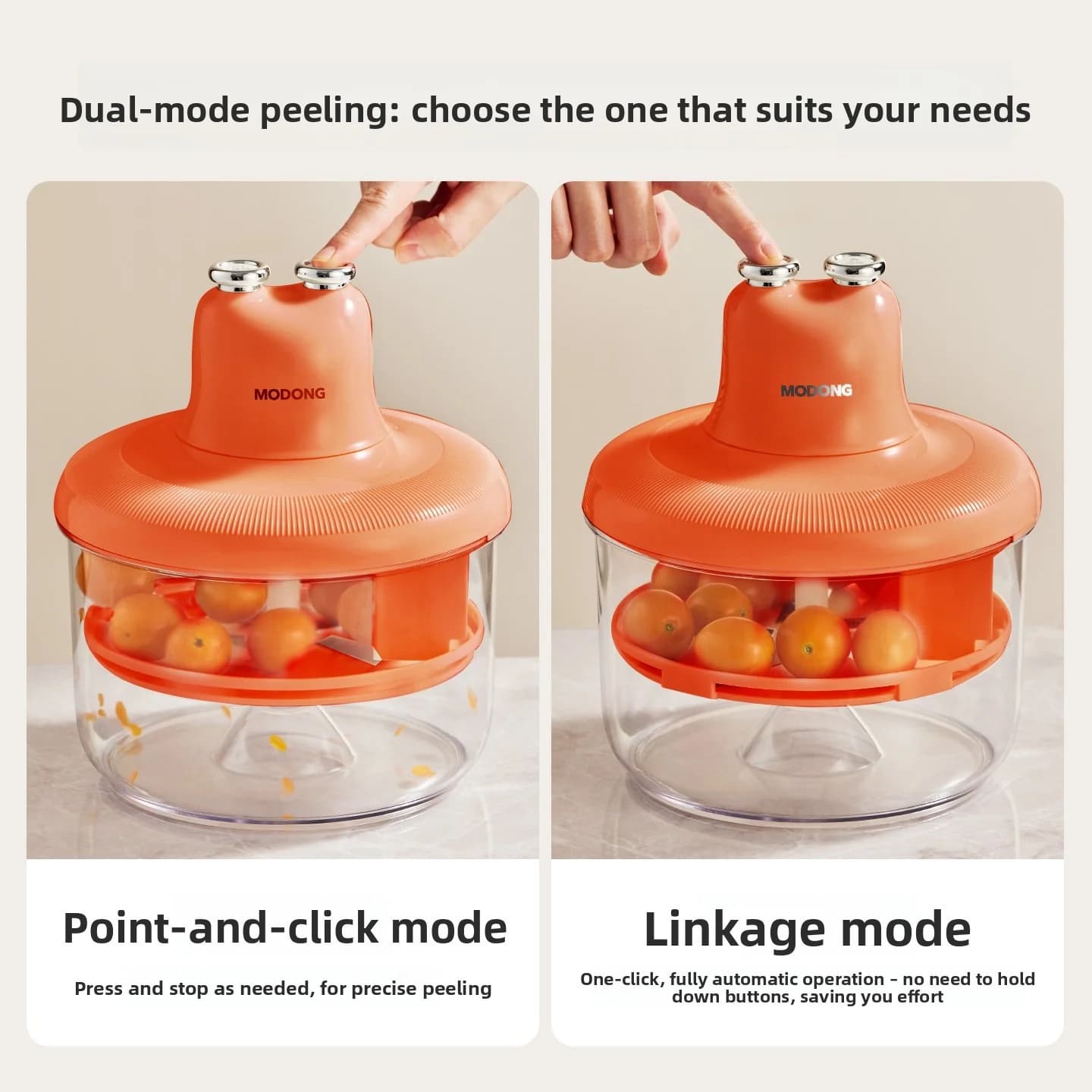 מקלף פירות אוטומטי ומסיר קליפת שום