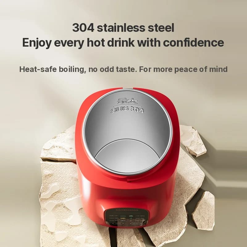 כוס חימום חשמלית ניידת 650ml רירית 304 220V