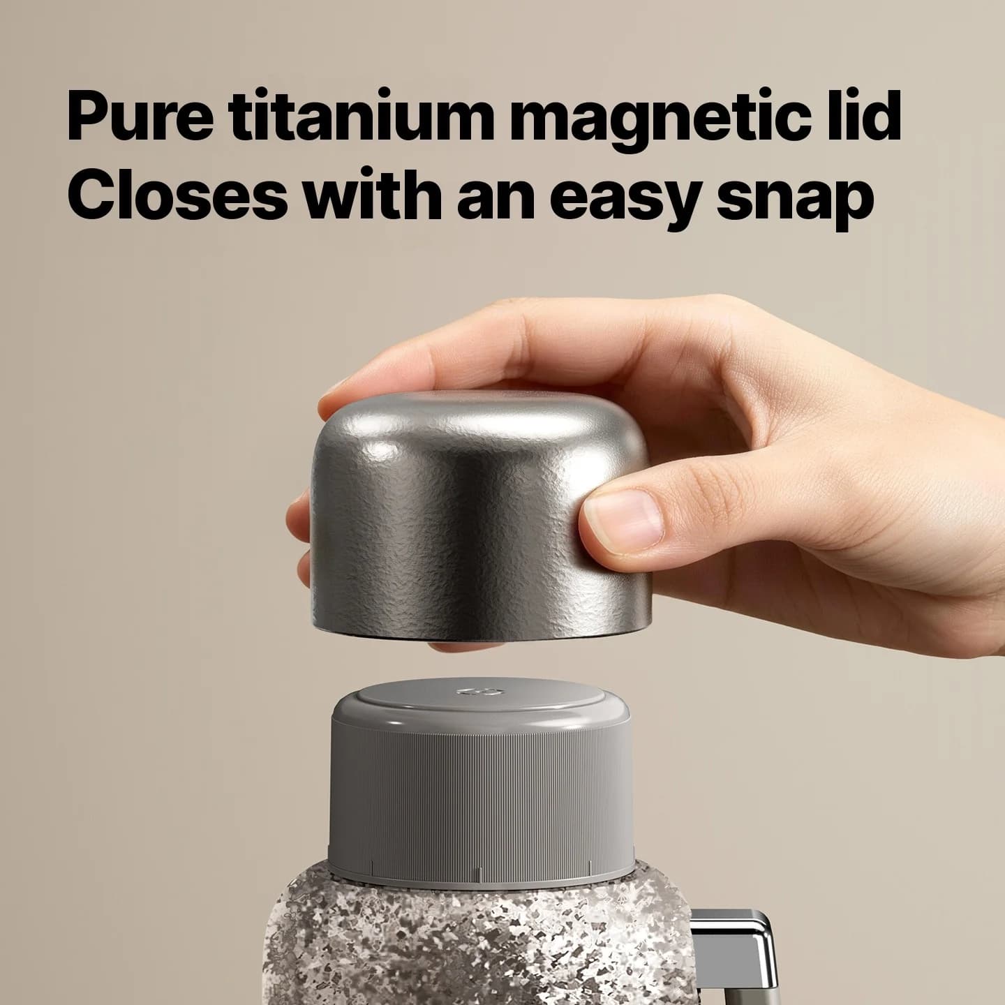 כוס חימום חשמלית מטיטניום טהור עם בידוד 1200ml