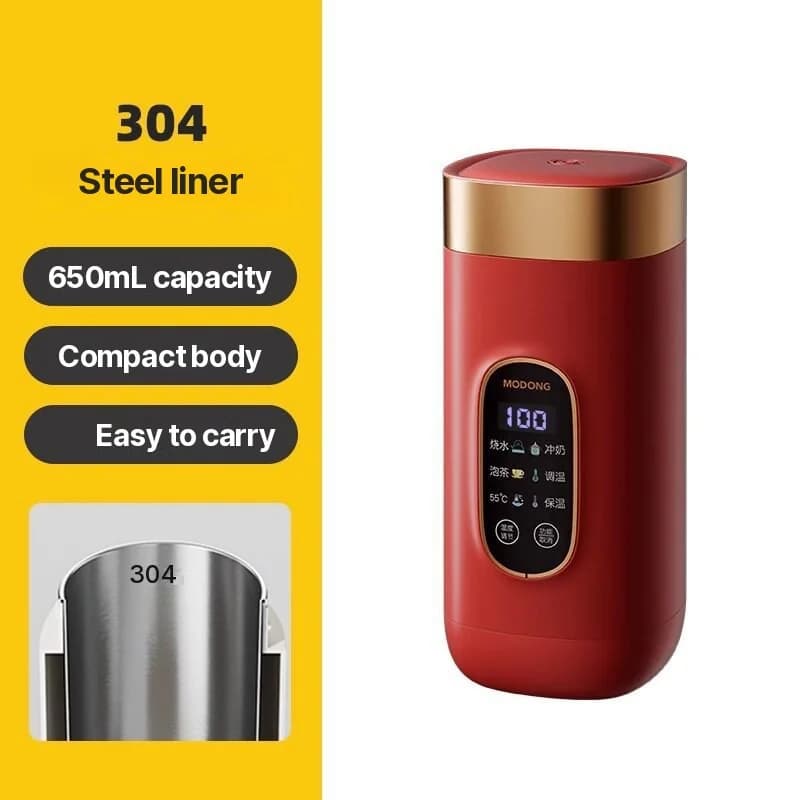 כוס חשמלית ניידת לחימום מים 650 מ"ל בטנת 304 220V