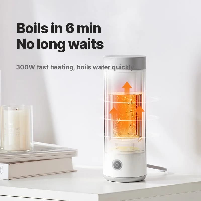 כוס חימום חשמלית ניידת נירוסטה 304 300ml 220V