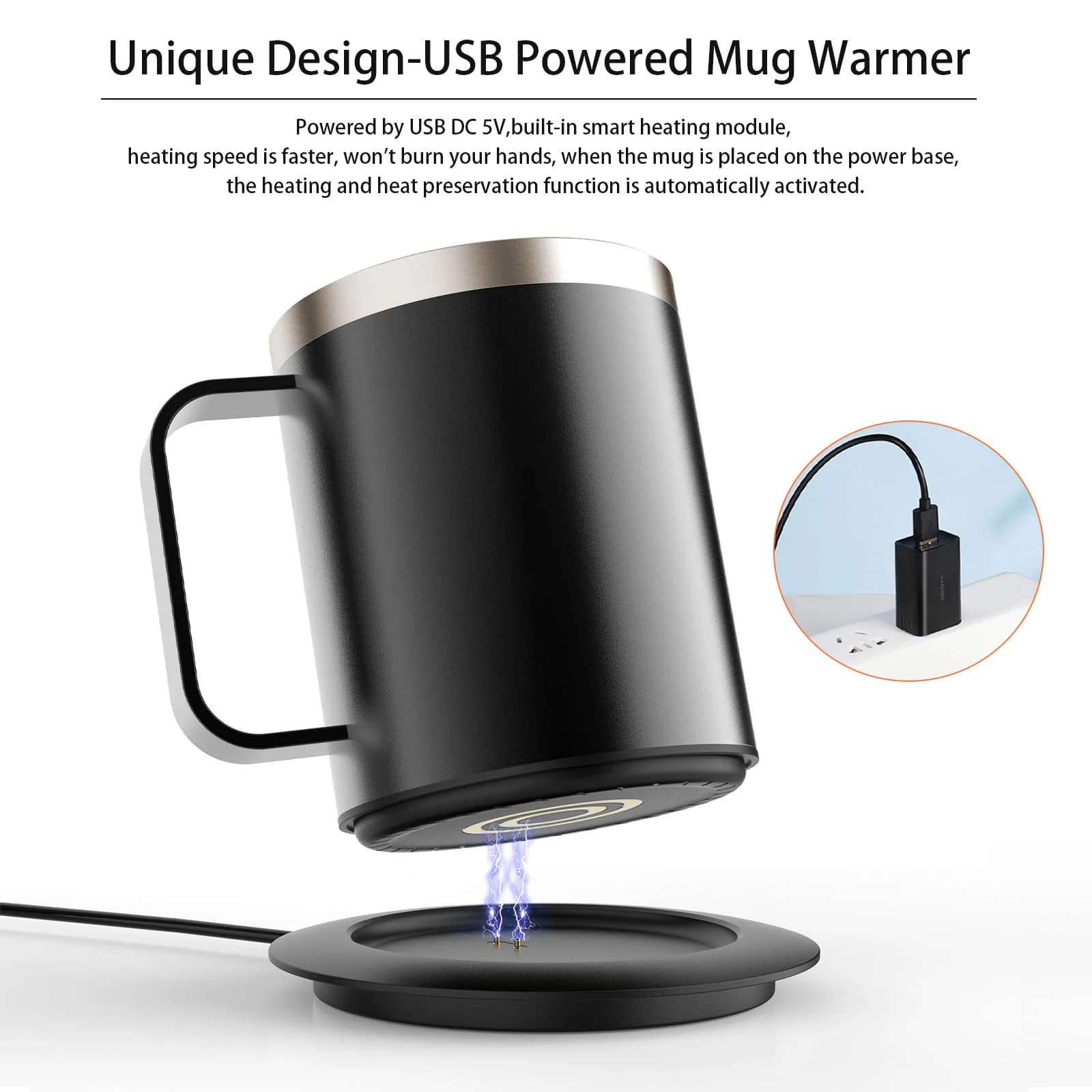 ספל קפה מחומם USB 12oz