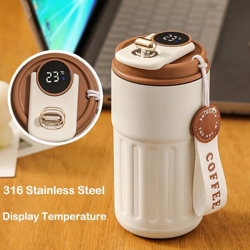 כוס תרמוס עם תצוגת טמפרטורה 450ml