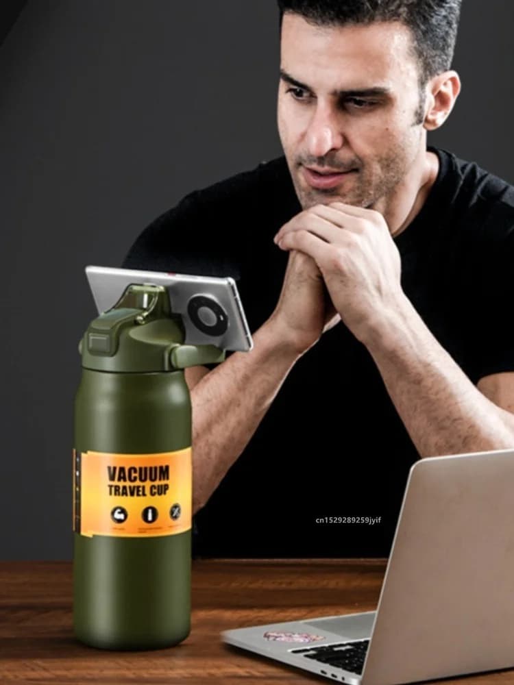 תרמוס ספורט גדול עם קשית 0.8-1.5L