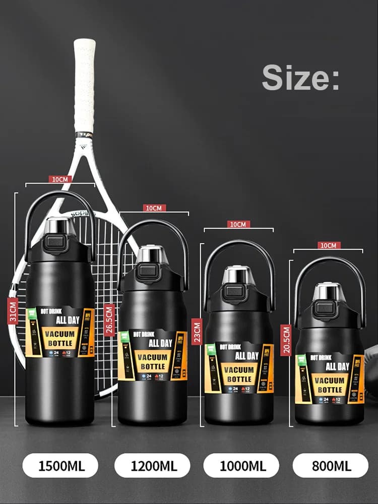 תרמוס טמבלר חוץ עם קש 0.8-1.5L