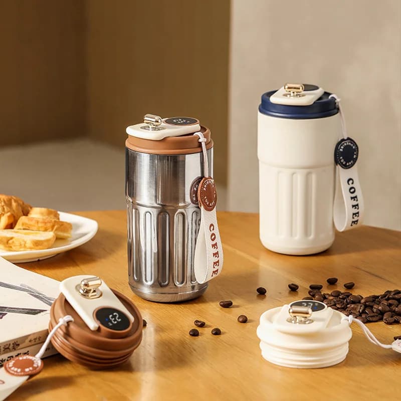כוס תרמוס עם תצוגת טמפרטורה 450ml