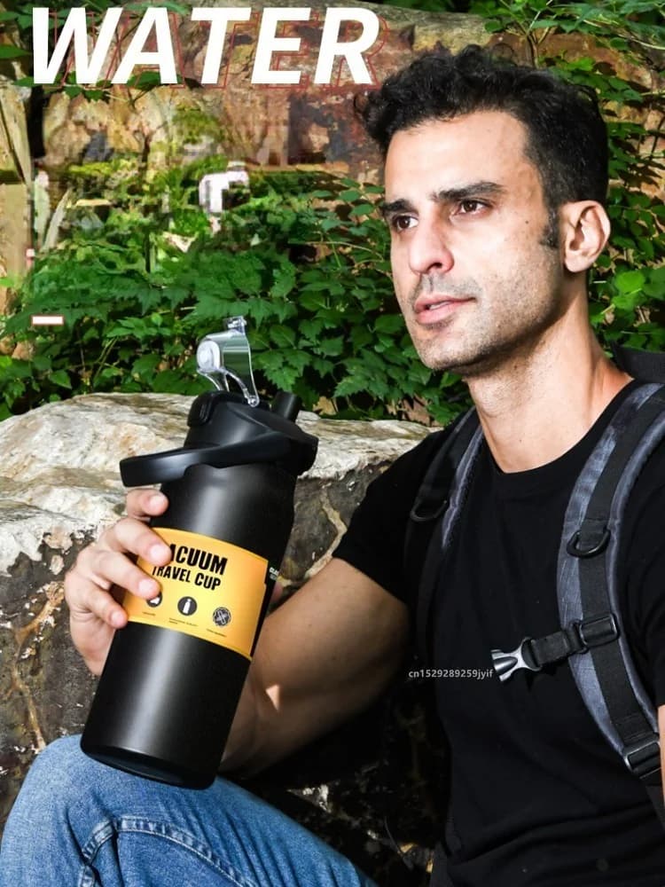 תרמוס ספורט גדול עם קשית 0.8-1.5L