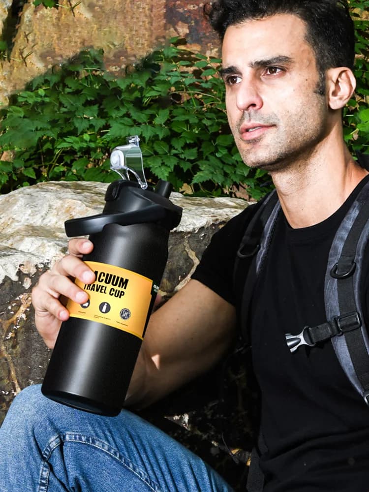 תרמוס טמבלר חוץ עם קש 0.8-1.5L